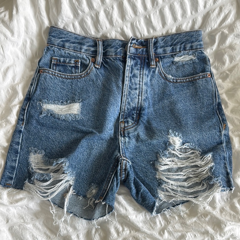 PacSun Blue Distressed Jean Shorts Vintage Style